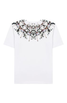 Детская хлопковая футболка MARCELO BURLON KIDS OF MILAN белого цвета по цене 8995 руб., арт. 20E/B/MB/1113/0010/8-14Y | Фото 2 Детская хлопковая футболка MARCELO BURLON KIDS OF MILAN белого цвета, арт. 20E/B/MB/1113/0010/8-14Y | Фото 2