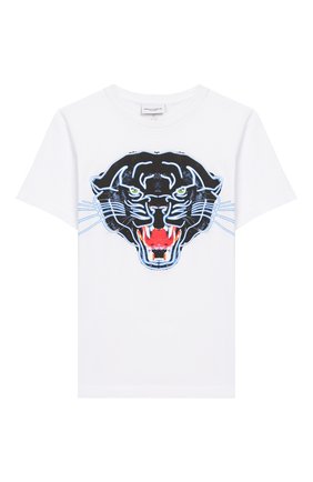 Детская хлопковая футболка MARCELO BURLON KIDS OF MILAN белого цвета по цене 7895 руб., арт. 20E/B/MB/1109/0010/2-6Y | Фото 1 Детская хлопковая футболка MARCELO BURLON KIDS OF MILAN белого цвета, арт. 20E/B/MB/1109/0010/2-6Y | Фото 1