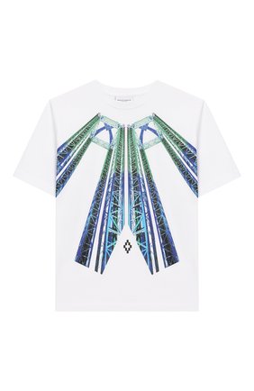 Детская хлопковая футболка MARCELO BURLON KIDS OF MILAN белого цвета по цене 8740 руб., арт. 20E/B/MB/1101/0010/8-14Y | Фото 1 Детская хлопковая футболка MARCELO BURLON KIDS OF MILAN белого цвета, арт. 20E/B/MB/1101/0010/8-14Y | Фото 1