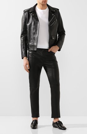 Мужской кожаные дерби SAINT LAURENT черного цвета по цене 43800 руб., арт. 581737/0ZZ00 | Фото 2 Мужской кожаные дерби SAINT LAURENT черного цвета, арт. 581737/0ZZ00 | Фото 2