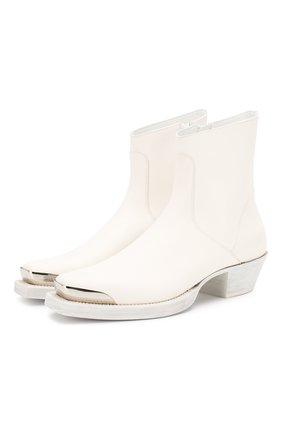 Мужские кожаные сапоги VETEMENTS белого цвета по цене 119000 руб., арт. SS20B0017 2408/M | Фото 1 Мужские кожаные сапоги VETEMENTS белого цвета, арт. SS20B0017 2408/M | Фото 1