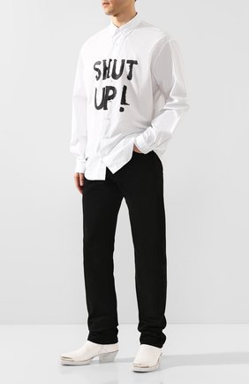 Мужские кожаные сапоги VETEMENTS белого цвета по цене 119000 руб., арт. SS20B0017 2408/M | Фото 2 Мужские кожаные сапоги VETEMENTS белого цвета, арт. SS20B0017 2408/M | Фото 2