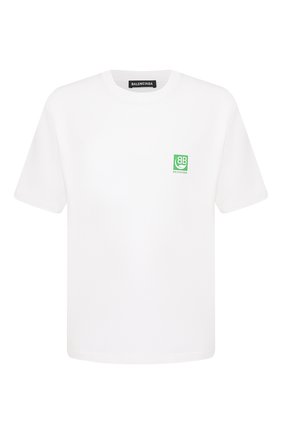 Мужская хлопковая футболка BALENCIAGA белого цвета по цене 36100 руб., арт. 594579/THV63 | Фото 1 Мужская хлопковая футболка BALENCIAGA белого цвета, арт. 594579/THV63 | Фото 1
