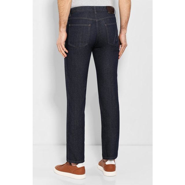 фото Джинсы с отделкой из кожи каймана brioni