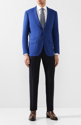 Мужской шерстяной пиджак KITON синего цвета по цене 382500 руб., арт. UG862K06S11 | Фото 2 Мужской шерстяной пиджак KITON синего цвета, арт. UG862K06S11 | Фото 2