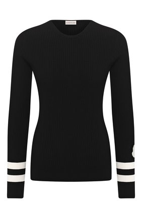 Женская пуловер из вискозы MONCLER черного цвета по цене 39800 руб., арт. F1-093-9C709-00-C9027 | Фото 1 Женская пуловер из вискозы MONCLER черного цвета, арт. F1-093-9C709-00-C9027 | Фото 1