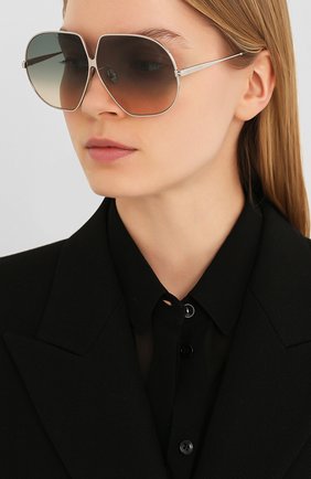 Женские солнцезащитные очки TOM FORD бирюзового цвета по цене 21790 руб., арт. TF785 16P | Фото 2 Женские солнцезащитные очки TOM FORD бирюзового цвета, арт. TF785 16P | Фото 2