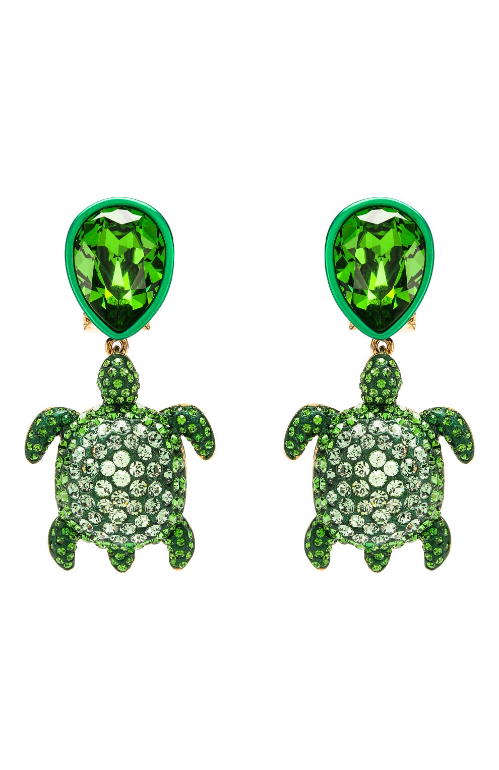 Женские клипсы mustique sea life turtle SWAROVSKI зеленого цвета, арт. 5533766 | Фото 1