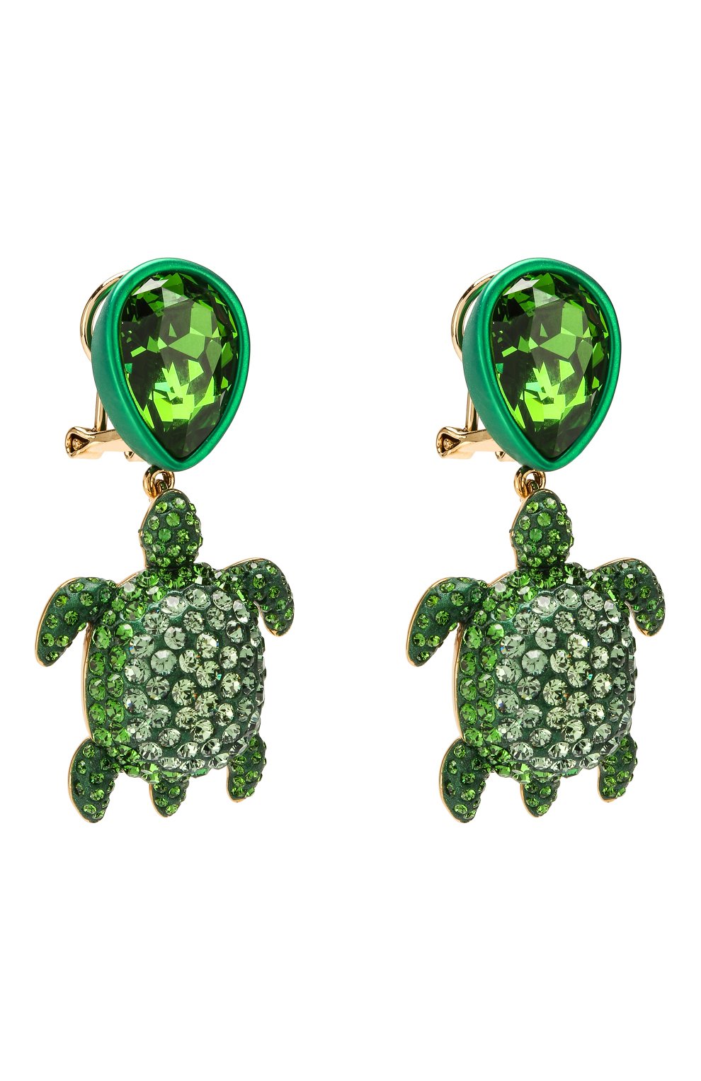 Женские клипсы mustique sea life turtle SWAROVSKI зеленого цвета по цене 11890 руб., арт. 5533766 | Фото 3 Женские клипсы mustique sea life turtle SWAROVSKI зеленого цвета, арт. 5533766 | Фото 3