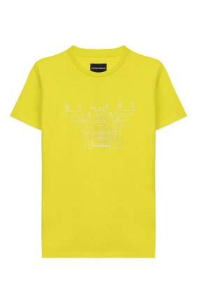 Детская хлопковая футболка EMPORIO ARMANI желтого цвета по цене 4990 руб., арт. 3H4T11/4J09Z | Фото 1 Детская хлопковая футболка EMPORIO ARMANI желтого цвета, арт. 3H4T11/4J09Z | Фото 1