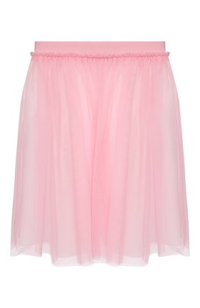 Детская юбка IL GUFO светло-розового цвета, арт. P20GN151H0018/10A-12A | Фото 1 (Материал подклада: Хлопок; Материал внешний: Синтетический материал; Случай: Повседневный, Вечерний)