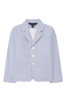 Детский льняной жакет POLO RALPH LAUREN голубого цвета по цене 16400 руб., арт. 311784843 | Фото 1 Детский льняной жакет POLO RALPH LAUREN голубого цвета, арт. 311784843 | Фото 1