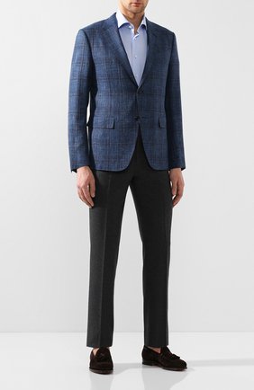 Мужские замшевые лоферы SANTONI темно-коричневого цвета по цене 49950 руб., арт. MCCL17111RB2IR0VT50 | Фото 2 Мужские замшевые лоферы SANTONI темно-коричневого цвета, арт. MCCL17111RB2IR0VT50 | Фото 2
