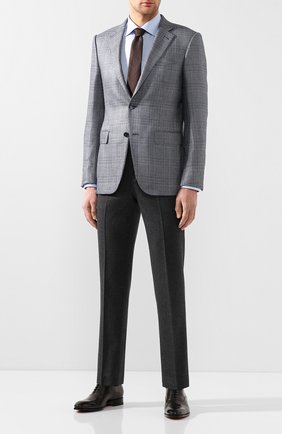 Мужские кожаные оксфорды SANTONI темно-серого цвета по цене 49950 руб., арт. MCCR12474JC6I0BRG45 | Фото 2 Мужские кожаные оксфорды SANTONI темно-серого цвета, арт. MCCR12474JC6I0BRG45 | Фото 2