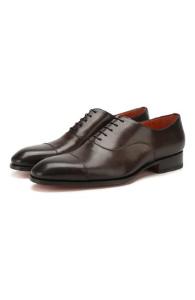 Мужские кожаные оксфорды SANTONI темно-коричневого цвета по цене 49750 руб., арт. MCCR12474JC6I0BRT53 | Фото 1 Мужские кожаные оксфорды SANTONI темно-коричневого цвета, арт. MCCR12474JC6I0BRT53 | Фото 1 (Материал внутренний: Натуральная кожа; Стили: Классический)
