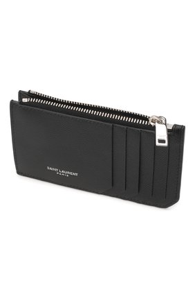 Мужской черный кожаный футляр для кредитных карт SAINT LAURENT — купить ...