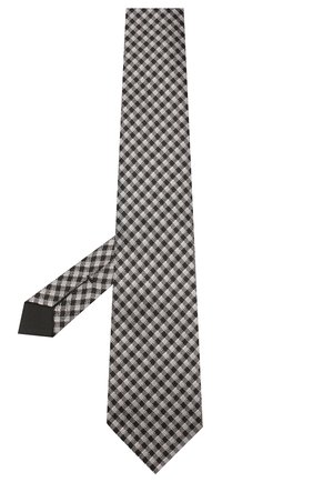 Мужской шелковый галстук TOM FORD черно-белого цвета, арт. 7TF57/XT0 | Фото 2 (Материал: Текстиль, Шелк; Принт: С принтом; Региональные ограничения белый список (Axapta Mercury): RU)