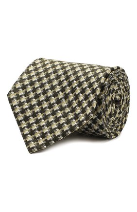 Мужской шелковый галстук TOM FORD зеленого цвета, арт. 7TF69/XT0 | Фото 1 (Материал: Текстиль, Шелк; Принт: С принтом; Региональные ограничения белый список (Axapta Mercury): RU)