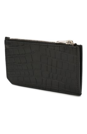 Мужской кожаный футляр для кредитных карт SAINT LAURENT черного цвета по цене 17850 руб., арт. 609362/DZE0E | Фото 2 Мужской кожаный футляр для кредитных карт SAINT LAURENT черного цвета, арт. 609362/DZE0E | Фото 2