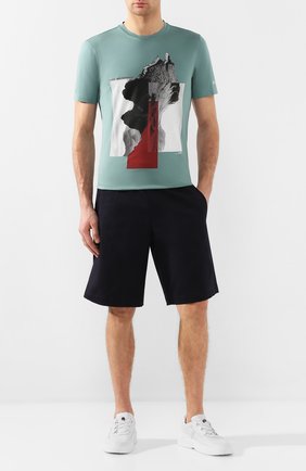 Мужская хлопковая футболка Z ZEGNA зеленого цвета по цене 10900 руб., арт. VU372/ZZ630X | Фото 2 Мужская хлопковая футболка Z ZEGNA зеленого цвета, арт. VU372/ZZ630X | Фото 2