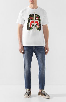 Мужская хлопковая футболка BAPE белого цвета по цене 8695 руб., арт. 1G30110016 | Фото 2 Мужская хлопковая футболка BAPE белого цвета, арт. 1G30110016 | Фото 2