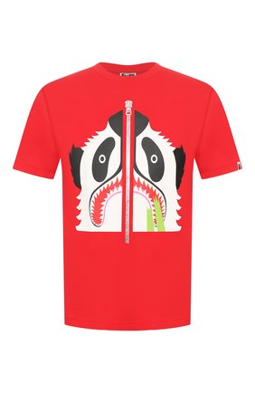 Мужская хлопковая футболка BAPE красного цвета по цене 8695 руб., арт. 1G30110006 | Фото 1 Мужская хлопковая футболка BAPE красного цвета, арт. 1G30110006 | Фото 1