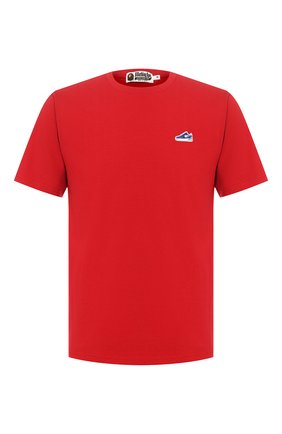 Мужская хлопковая футболка BAPE красного цвета по цене 7455 руб., арт. 1G20109002 | Фото 1 Мужская хлопковая футболка BAPE красного цвета, арт. 1G20109002 | Фото 1