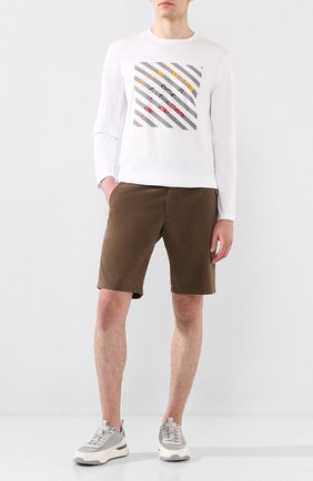 Мужская хлопковый лонгслив PAUL&SHARK белого цвета по цене 14650 руб., арт. P20P1502 | Фото 2 Мужская хлопковый лонгслив PAUL&SHARK белого цвета, арт. P20P1502 | Фото 2