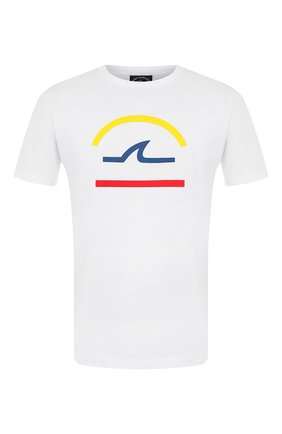 Мужская хлопковая футболка PAUL&SHARK белого цвета по цене 10350 руб., арт. E20P1085 | Фото 1 Мужская хлопковая футболка PAUL&SHARK белого цвета, арт. E20P1085 | Фото 1
