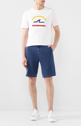 Мужская хлопковая футболка PAUL&SHARK белого цвета по цене 10350 руб., арт. E20P1085 | Фото 2 Мужская хлопковая футболка PAUL&SHARK белого цвета, арт. E20P1085 | Фото 2