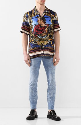 Мужская шелковая рубашка DOLCE & GABBANA разноцветного цвета по цене 74600 руб., арт. G5FX9T/FI1K5 | Фото 2 Мужская шелковая рубашка DOLCE & GABBANA разноцветного цвета, арт. G5FX9T/FI1K5 | Фото 2