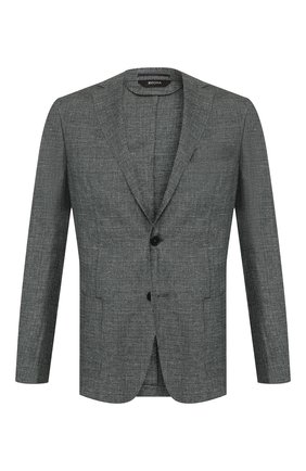 Мужской пиджак из смеси льна и шерсти Z ZEGNA зеленого цвета по цене 77750 руб., арт. 742728/1D7SG0 | Фото 1 Мужской пиджак из смеси льна и шерсти Z ZEGNA зеленого цвета, арт. 742728/1D7SG0 | Фото 1