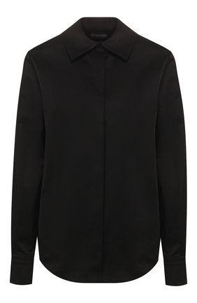 Женская рубашка из смеси хлопка и вискозы TOM FORD черного цвета по цене 153500 руб., арт. CA3142-FAX615 | Фото 1