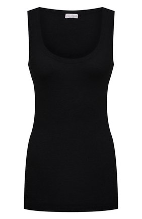Женская хлопковый топ BRUNELLO CUCINELLI черного цвета по цене 21500 руб., арт. M0TC836S60 | Фото 1 Женская хлопковый топ BRUNELLO CUCINELLI черного цвета, арт. M0TC836S60 | Фото 1