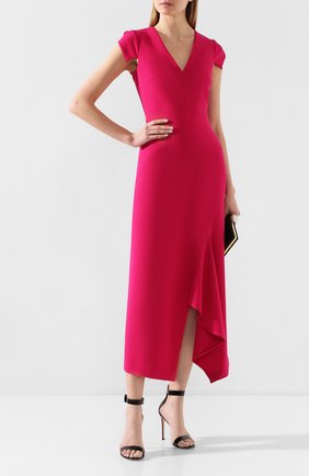 Женское платье ROLAND MOURET фуксия цвета по цене 89550 руб., арт. PS20/S0840/F2196 | Фото 2 Женское платье ROLAND MOURET фуксия цвета, арт. PS20/S0840/F2196 | Фото 2