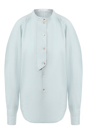 Женская рубашка REJINA PYO голубого цвета по цене 39200 руб., арт. C249/LINEN BLEND | Фото 1 Женская рубашка REJINA PYO голубого цвета, арт. C249/LINEN BLEND | Фото 1