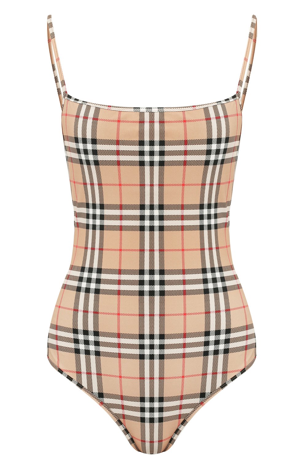 Женский слитный купальник BURBERRY бежевого цвета, арт. 8009009 | Фото 1