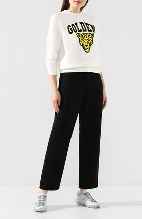 Женская хлопковый свитшот GOLDEN GOOSE DELUXE BRAND белого цвета по цене 24400 руб., арт. G36WP029.Z1 | Фото 2 Женская хлопковый свитшот GOLDEN GOOSE DELUXE BRAND белого цвета, арт. G36WP029.Z1 | Фото 2