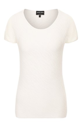 Женская футболка GIORGIO ARMANI белого цвета по цене 39950 руб., арт. 3HAM70/AJHHZ | Фото 1 Женская футболка GIORGIO ARMANI белого цвета, арт. 3HAM70/AJHHZ | Фото 1