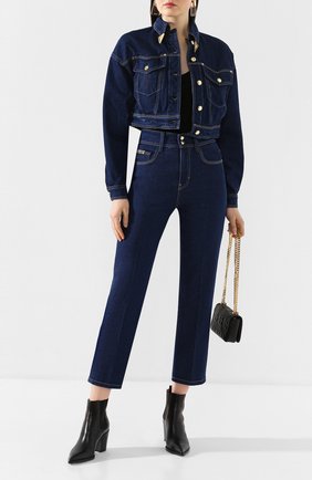 Женские джинсы VERSACE JEANS COUTURE синего цвета по цене 22600 руб., арт. A1HVA0TI-VDP515/A0B54 | Фото 2 Женские джинсы VERSACE JEANS COUTURE синего цвета, арт. A1HVA0TI-VDP515/A0B54 | Фото 2