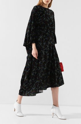 Женское платье BALENCIAGA черного цвета по цене 193000 руб., арт. 601124/TGL68 | Фото 2 Женское платье BALENCIAGA черного цвета, арт. 601124/TGL68 | Фото 2 (Материал внешний: Синтетический материал; Рукава: 3/4; Длина Ж (юбки, платья, шорты): Миди; Случай: Повседневный; Статус проверки: Проверена категория; Женское Кросс-КТ: Платье-одежда)