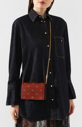 Женская сумка valentino garavani vsky VALENTINO коричневого цвета по цене 69550 руб., арт. TW2P0249/DRT | Фото 2 Женская сумка valentino garavani vsky VALENTINO коричневого цвета, арт. TW2P0249/DRT | Фото 2