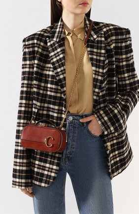 Женская сумка chloé c CHLOÉ коричневого цвета по цене 67900 руб., арт. CHC20SS225A37 | Фото 2 Женская сумка chloé c CHLOÉ коричневого цвета, арт. CHC20SS225A37 | Фото 2