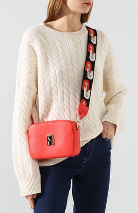 Женская сумка sleek mini FURLA красного цвета по цене 27050 руб., арт. BAHL/W64 | Фото 2 Женская сумка sleek mini FURLA красного цвета, арт. BAHL/W64 | Фото 2