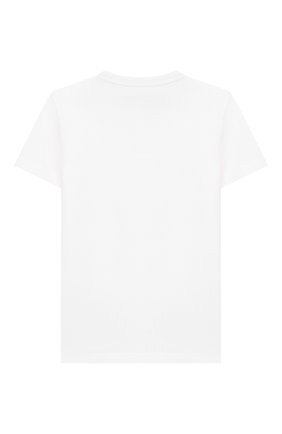 Детская хлопковая футболка EMPORIO ARMANI белого цвета по цене 4645 руб., арт. 3H4T10/4J09Z | Фото 2 Детская хлопковая футболка EMPORIO ARMANI белого цвета, арт. 3H4T10/4J09Z | Фото 2