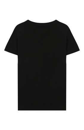 Детская хлопковая футболка EMPORIO ARMANI черного цвета по цене 4990 руб., арт. 3H4T92/1J0AZ | Фото 2 Детская хлопковая футболка EMPORIO ARMANI черного цвета, арт. 3H4T92/1J0AZ | Фото 2