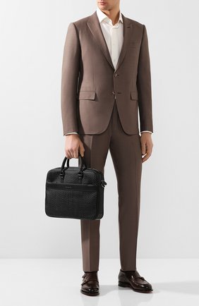 Мужская кожаная сумка для ноутбука ERMENEGILDO ZEGNA черного цвета по цене 166000 руб., арт. C1480P-LHPTA | Фото 2 Мужская кожаная сумка для ноутбука ERMENEGILDO ZEGNA черного цвета, арт. C1480P-LHPTA | Фото 2