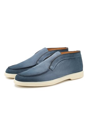 Мужские кожаные ботинки SANTONI голубого цвета по цене 42350 руб., арт. MGYA16715TICECDXF48 | Фото 1 Мужские кожаные ботинки SANTONI голубого цвета, арт. MGYA16715TICECDXF48 | Фото 1