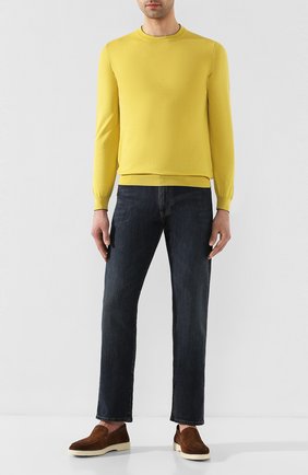 Мужские замшевые лоферы SANTONI коричневого цвета по цене 39600 руб., арт. MGYA15996TICEPMSM39 | Фото 2 Мужские замшевые лоферы SANTONI коричневого цвета, арт. MGYA15996TICEPMSM39 | Фото 2