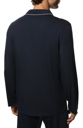 Мужская пижама DEREK ROSE темно-синего цвета, арт. 4070-BASE001 | Фото 4 (Рукава: Длинные; Кросс-КТ: домашняя одежда; Материал внешний: Синтетический материал; Длина (для топов): Стандартные)